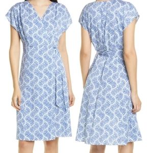 Nordstrom Signature wrap cut paisley motif dress